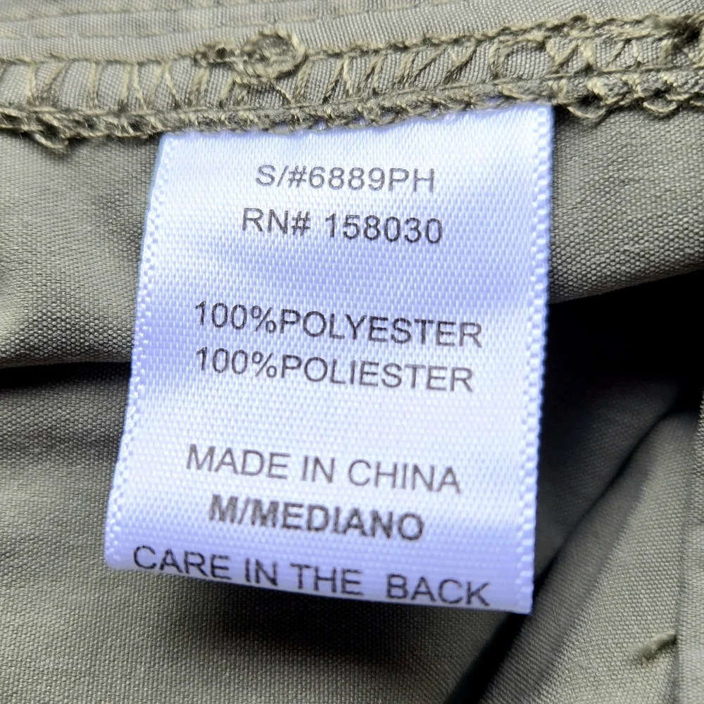 Love Tree Parachute Cargo Pants Khaki Outdoor Activewear Hiking Camping NWT/Sz M - Picture 10 of 11